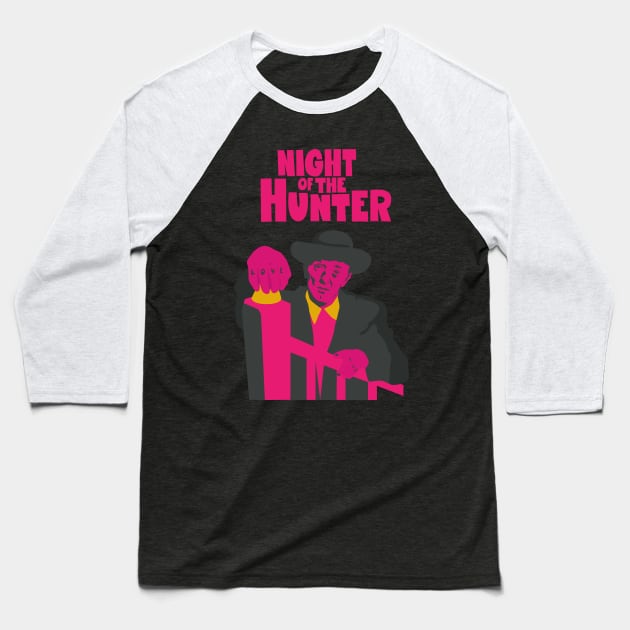 The Night of the Hunter - Robert Mitchum Baseball T-Shirt by Boogosh